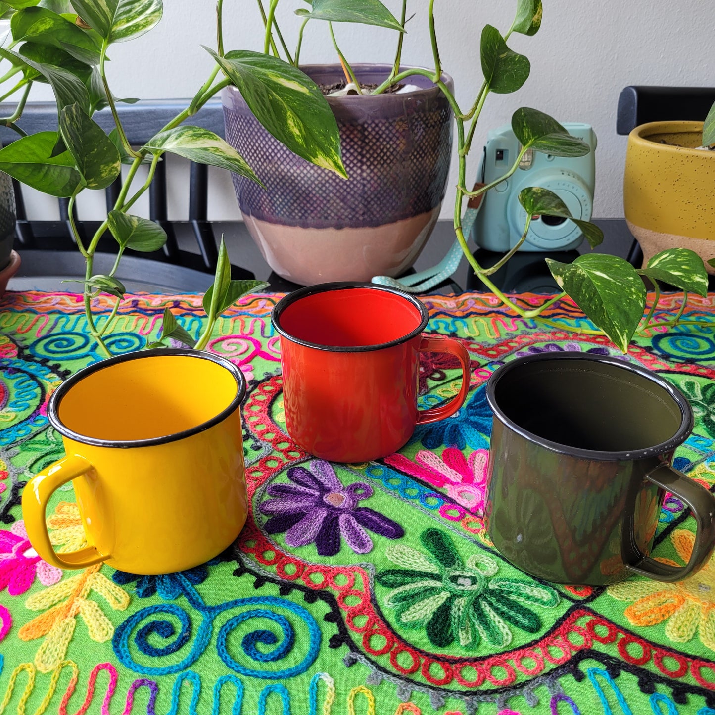 Set de Tazas de Fierro Esmaltado - 370ml