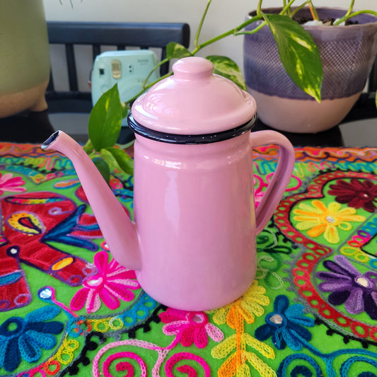 Tetera Enlozada, Diseño Color Rosa