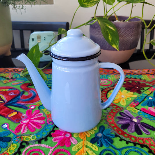 Tetera Enlozada, Diseño Color Celeste