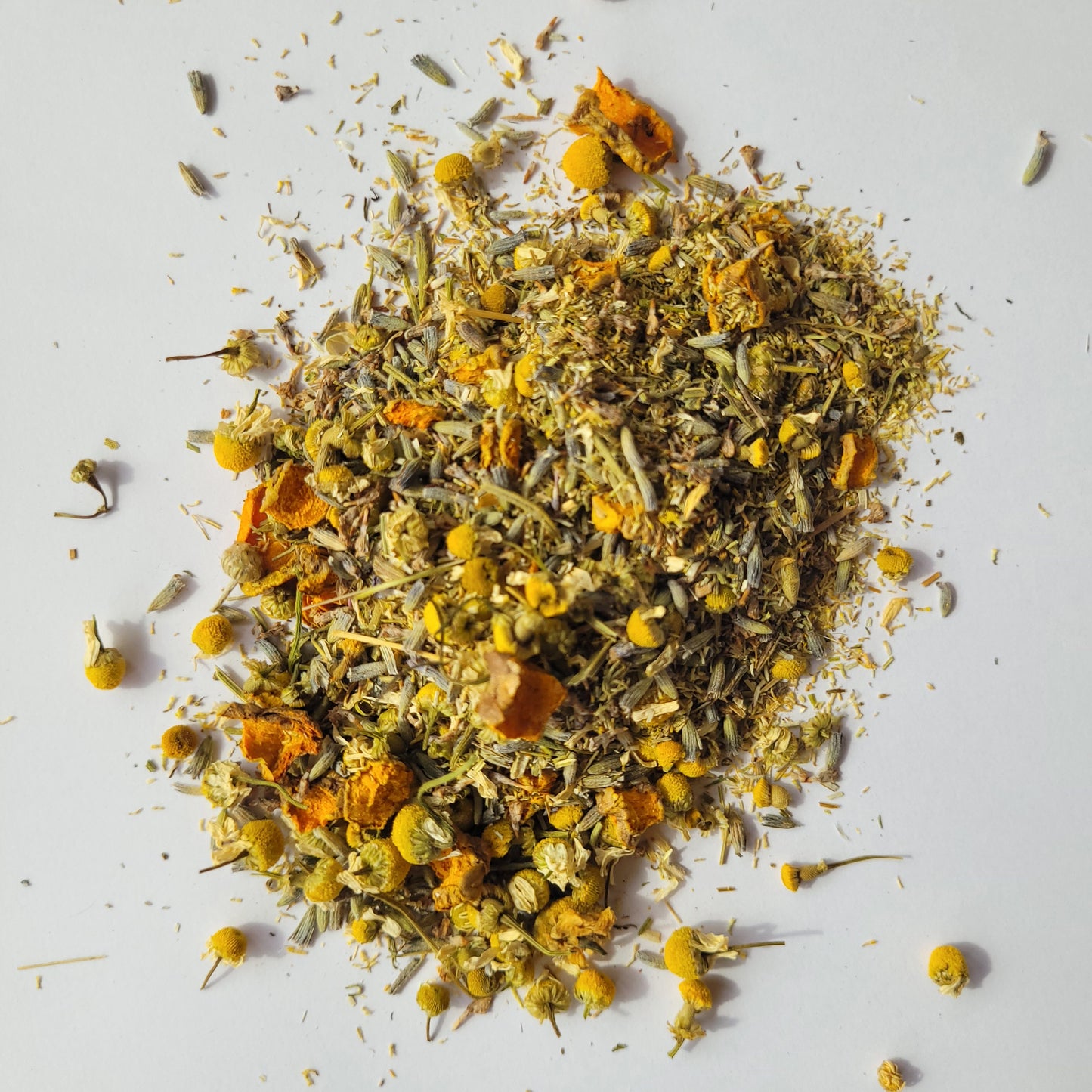 Antiinflamatoria, Antioxidante y Relajante (Manzanilla-Cúrcuma-Lavanda)